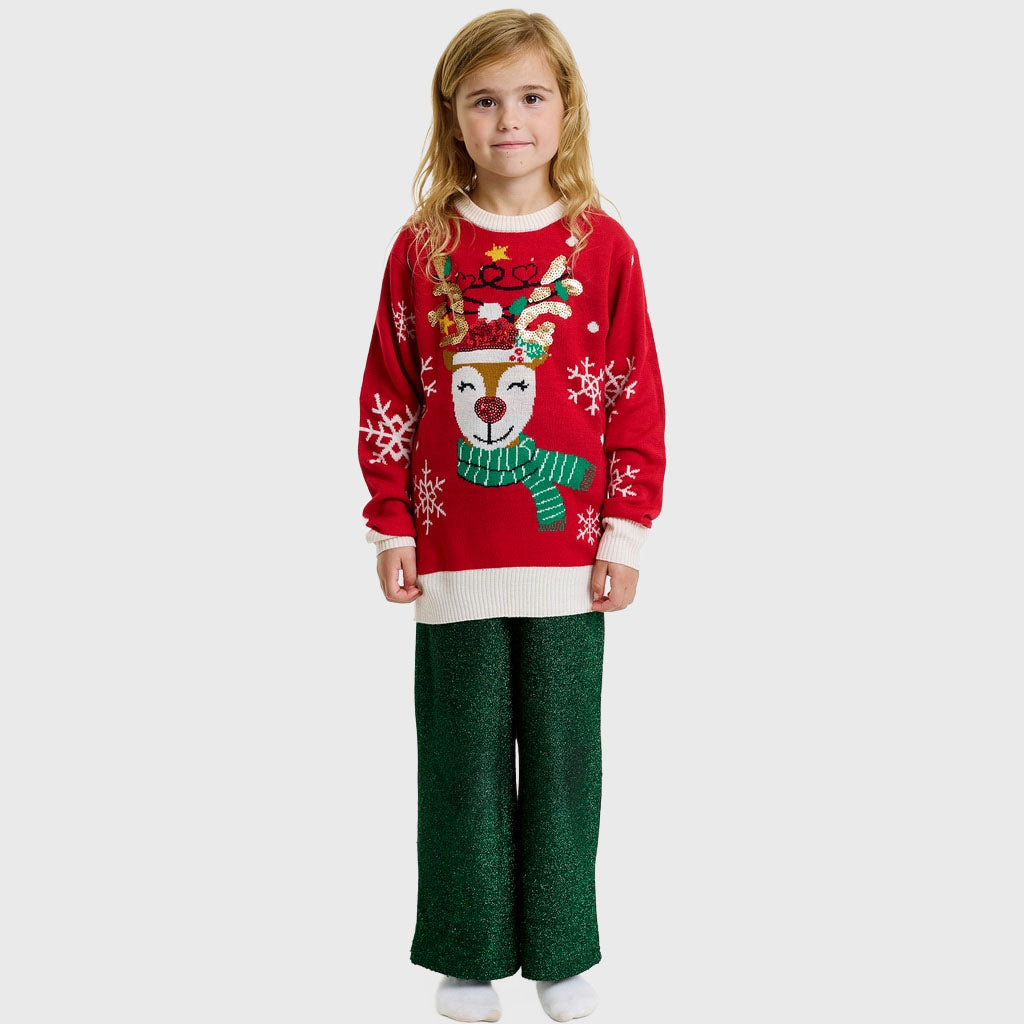 Det søde rensdyrs julesweater - Barn